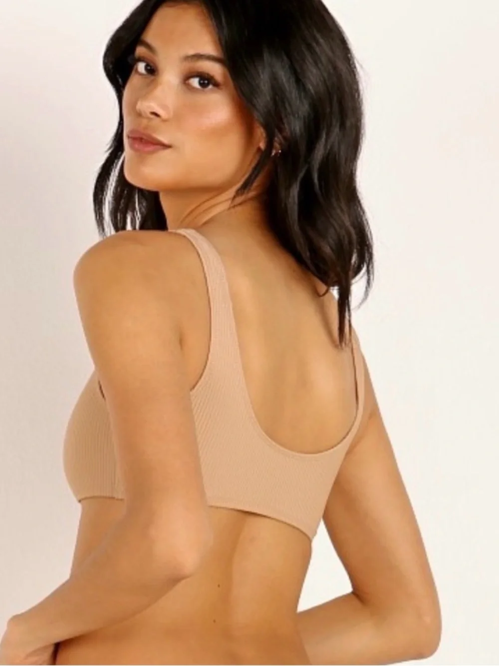Frankie's Bikinis Ribbed Tan Swim Top & bottom!